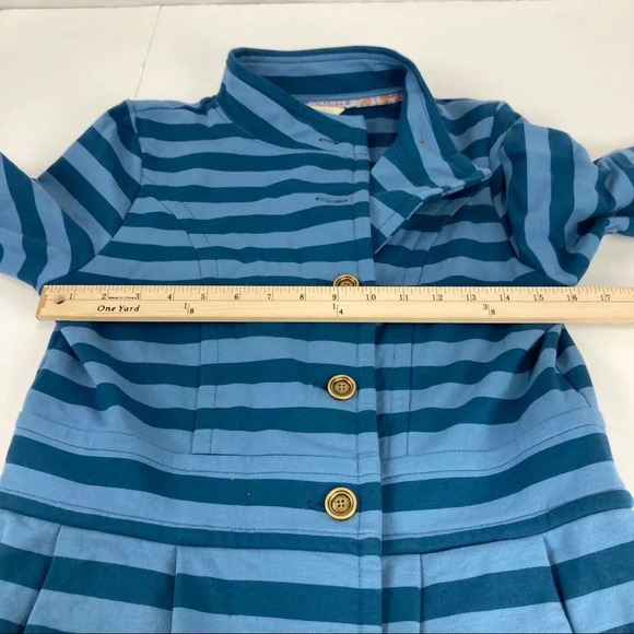 Matilda Jane Women's XS Fall Breeze Blue Striped jacket Full Button - Picture 4 of 7